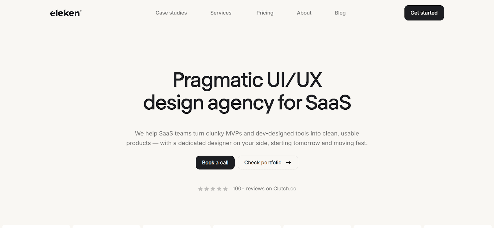 Eleken is a product design agency focused specifically on SaaS UX design. Unlike generalist agencies, Eleken positions itself as a dedicated product design partner for software companies, helping improve usability, workflows, and interface clarity through consistent UX execution. 