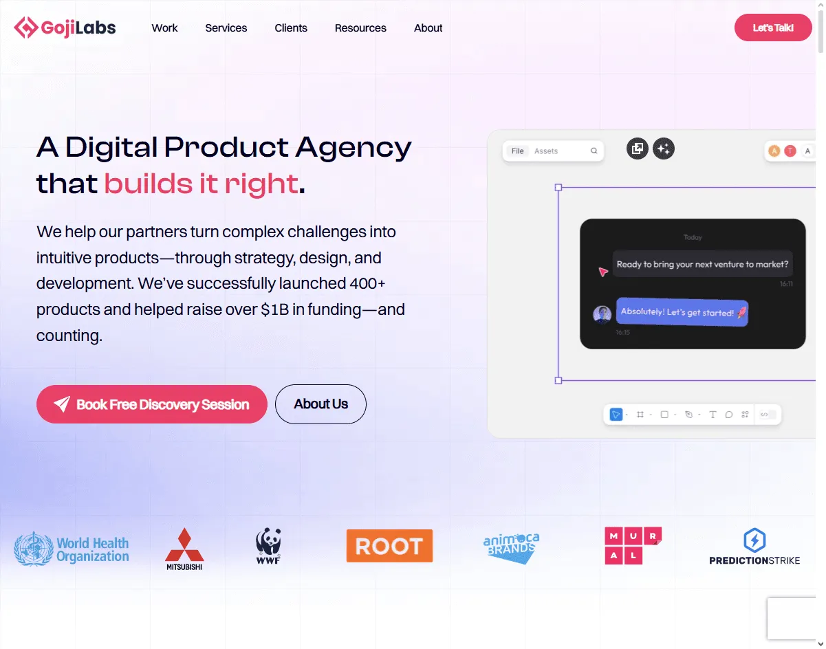Goji Labs: one of the best app icon design agencies for startups and consumer tech